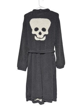 The Styled Collection X Tie Booth Skeleton Skull Robe Size Small Medium Gray Coz